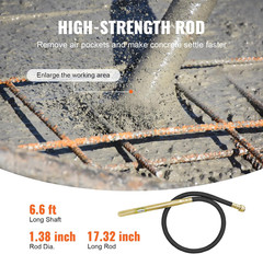 Handheld Concrete Vibrator, 800W Electric Vibrator 13000 VPM, Electric Concrete