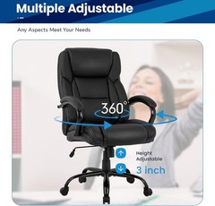 Big & Tall Executive Office Chair – 500lbs Capacity Ergonomic Comfort