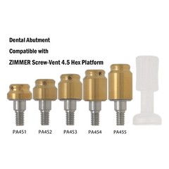 Dental Locator Abutment for Zimmer Tapered Screw-vent 4.5 Internal-Hex Implants