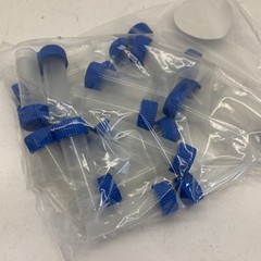 (500Pack) Cardinal Health T1233-6 SP 5.0mm Transport Tube Blue Screw Cap Sterile