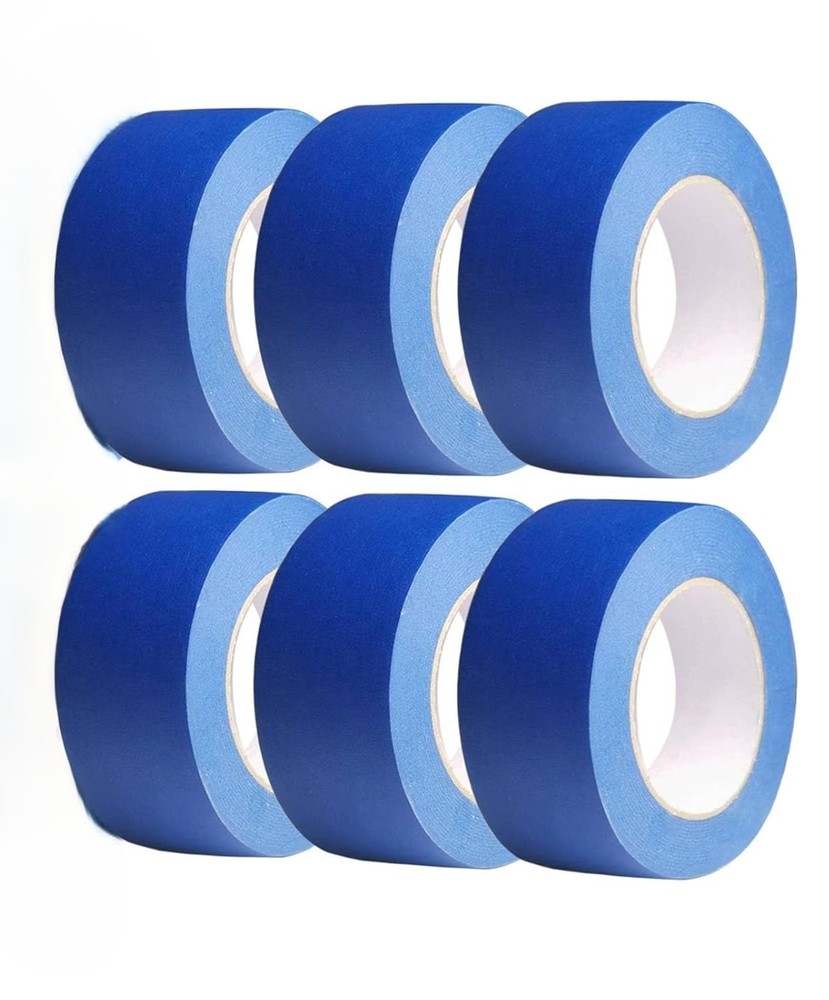 6 Rolls Blue Painters Masking Tape, 2 Inch x 60 Yards 5.5 Mil