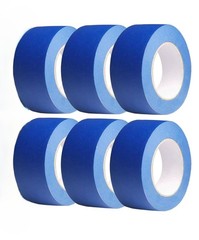 6 Rolls Blue Painters Masking Tape, 2 Inch x 60 Yards 5.5 Mil