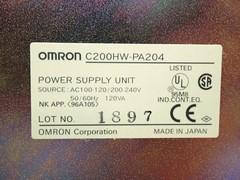 OMRON SYSMAC C200 POWER SUPPLY MODULE, 2PCS C200HW-PA204