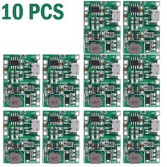 10PK Micro USB 3.7V 18650 Lithium Li-ion Battery Charger Module Boost Step up 5V