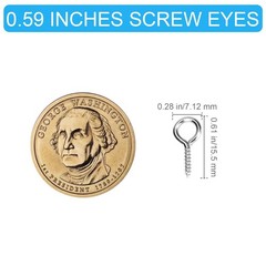 Aovchei Eye Screws, 300PCS 0.59 Inches Heavy Duty Metal Screw Hooks, Self Tap…