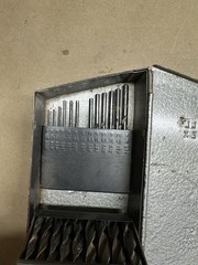 vintage Huot Drill Bit Index Set 1/16 to 1/2 Made in USA 28 Piece Case Bits