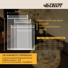 1000pcs Assorted Small Zip Bags (2×3, 3×4, 4×4, 4×6, 3×5 inch) – Craft, Jewelry