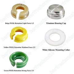 Novaloc Type PEEK Cap Matrix Titanium Housing Caps Retention Insert Caps