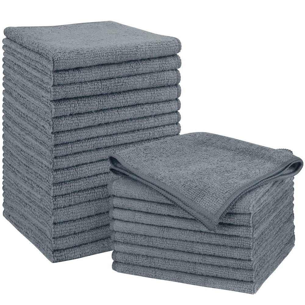 Orighty Microfiber Cleaning Cloth, Cleaning Rags, 24 Pack, 12×11 in, Grey | M…