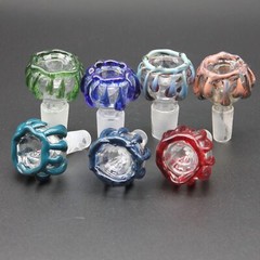 Pyrex Lab Glass Slide Color Lava Spill Bubble Bowl 14 18mm Tobacco Hookah Bong