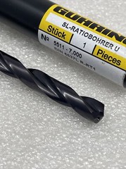 7mm (.2756) Guhring Coolant Through Carbide Drill Bit, Firex, 5XD, 140°, 5511