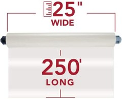 GBC EZload Lamination Roll Film 3.0mil 25″ W X 250″ L Clear 1″ Core 3748204EZ