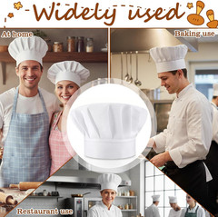1 Pieces Chef Hats, Adult Adjustable Elastic Baker Hat, Kitchen Cooking Chef