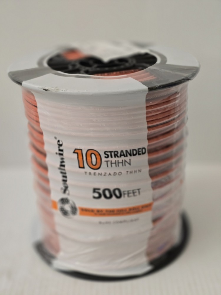 500 ft 10-AWG Stranded THHN, Orange Copper, Machine Tool/Building Wire Southwire