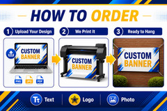 Custom Vinyl Banner Outdoor Waterproof UV Resistant 13oz Heavy Duty Fast Ship