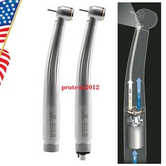 Dental High Speed Handpiece LED Fiber Optic Big Push Button 2/4Hole NSK Style YB