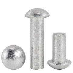 Solid Aluminium Dome Head Round Rivets DIN 660 2mm 2.5mm 3mm 4mm 5mm 6mm 8mm