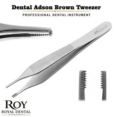 Dental Adson Brown Straight Thumb Tweezers Tissue Forceps Surgical Instruments