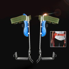 Tree Climbing Climbers Spike Hooks Gear kit with Safety Belt Adjustable Lanyard