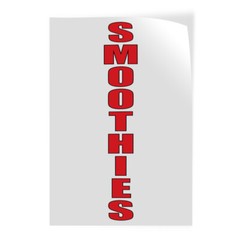 Door Decals Vertical Vinyl Stickers Multiple Sizes Smoothies Industrial Vinyl