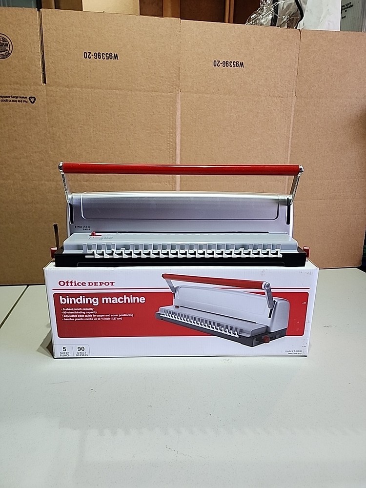 Office Depot 5 Sheet Punch Capacity Machine 90 Sheet Binding Capacity Ms1