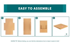 50-Pack 12-inch Vinyl Record Mailers, 12.8×12.8×1 inch LP Albums Corrugated S…