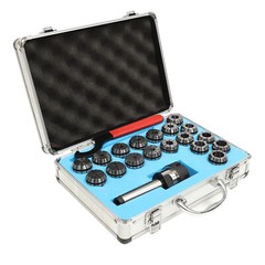 MT3 Shank ER32 Collet Chuck Set with 18 Collets and Carrying Case