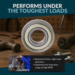 (10) 6000-ZZ Premium Metal Shield Ball Bearing C3 EMQ, 10x26x8, 6000 ZZ 6000z