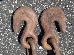 Vintage Farm Heavy Duty Iron Tow Chain w/ 2 Hooks 14 Feet – 22 Pounds