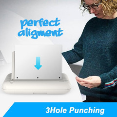 Electric 3 Hole Paper Punch, Heavy Duty Commercial Hole Puncher with Adapter fo