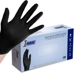 Professional Black Nitrile Gloves, Disposable – 100 Count for Cooking & Cleaning