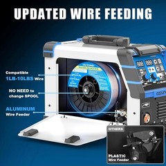 200A MIG Welder,110V/220V Dual Voltage multiprocess welder,Gas Gasless MIG Weldi
