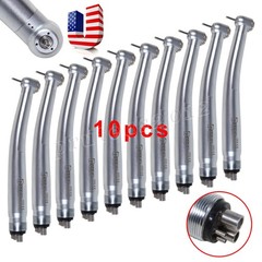 10pcs NSK PANA MAX Style Dental High Speed Handpiece Turbine Push Button 4 Hole