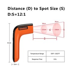 Rechargeable Infrared Thermometer Gun Colorful Display Digital Laser Temperature