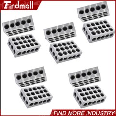 5 MATCHED PAIRS ULTRA PRECISION 1-2-3 BLOCKS 23 HOLES .0001″ MACHINIST 123