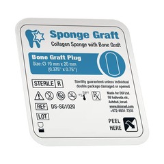 Dental Implant Surgical Sterile Sponge Graft Bone Socket Plug Ø10mm L20mm