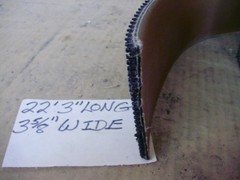 Conveyor Belts, Incline, Textured, Rubber, 3-5/8in to 5-1/2in Widths