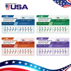 US AZDENT Dental Orthodontic Brackets Brace Mini Roth/MBT 0.022/0.018 345 Hook