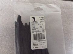 Power First 100ct Black 11.8″ (300mm) UV Resistant Cable Ties