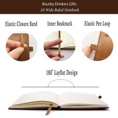 Bourbon Gifts Men Women, Bourbon Leather Journal 200 Pages Engraved Notebook …