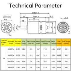 895 DC Motor High Torque 12V 6000 RPM High Speed Double Ball Bearing Drill