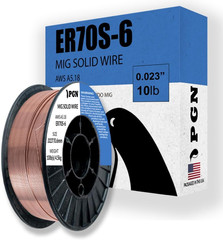 PGN Solid MIG Welding Wire – ER70S-6 .030 Inch – 10 Pound Spool – Mild Steel MIG