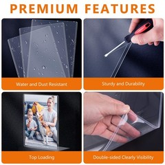 6PCS 6″ x 9″ Rigid Print Protectors Clear Hard Plastic Large Card Sleeves for…