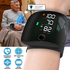 Automatic Wrist High Blood Pressure Monitor BP Cuff Machine Heart Rate Gauge Kit