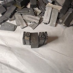 Heavy Lot Vintage Metal Type LEAD Letterpress Printing Letters 500+ Letters 6.8#