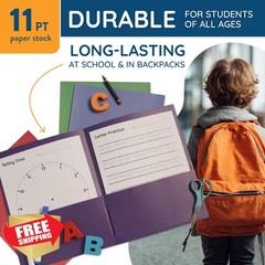 Blue Summit Supplies 50 Colored 2 Pocket Folders