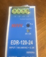 NVVV EDR-120-24 Single Output DIN Rail Power Supply 24V 5 Amp 120W New Sealed