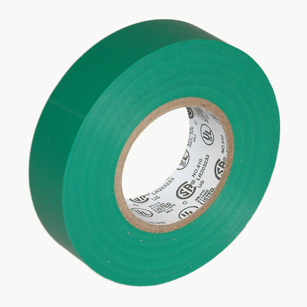 JVCC E-Tape Colored Electrical Tape: 3/4 in. x 66 ft. (Green)