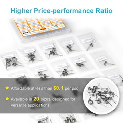 80PCS Torsion Spring Assortment Kit, 20 Sizes 60/90/120/180 Degree Small Torsion