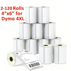 2-120 Rolls 4″x6″ Direct Thermal Labels 220/Roll Compatible Dymo 4XL 1744907